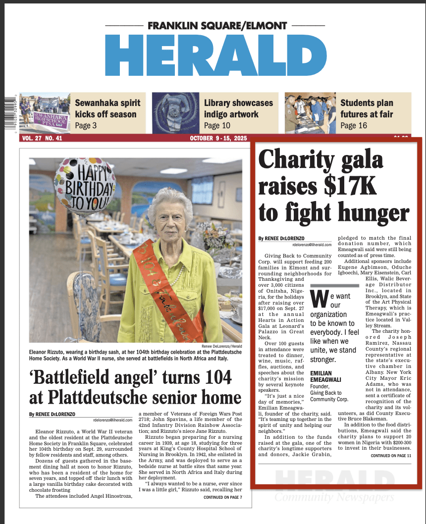 HERALD PUBLICATION: Charity gala raises $17k to fight hunger